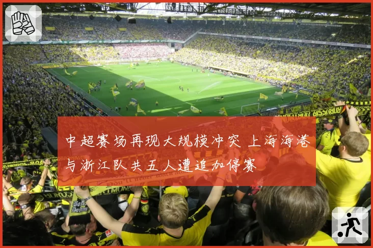 中超赛场再现大规模冲突 上海海港与浙江队共五人遭追加停赛